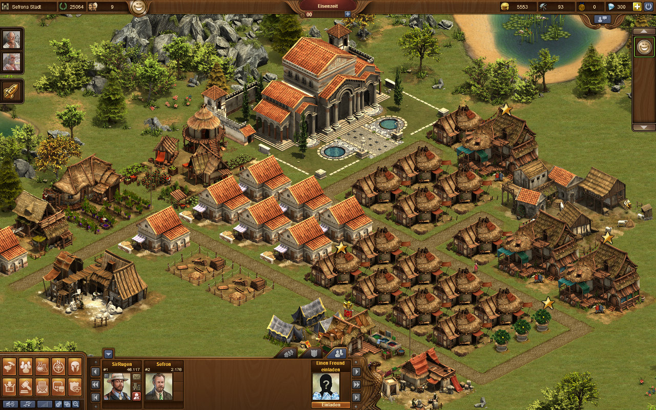 Forge of Empires Gameplay-Screenshot: Meine eigene Stadt (Bronze-/Eisenzeit)
